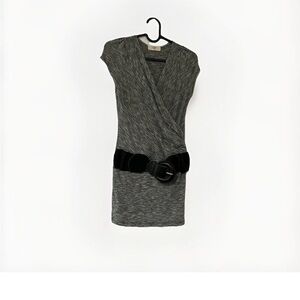 Blushed Rare Discontinued Brand Vintage Gray Mini Dress With Half Belt. Medium.